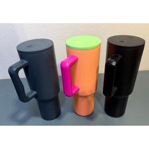 Simple Modern 40oz Trek Tumbler Bundle 3 Pack Matte Black Charcoal Peach Pink
